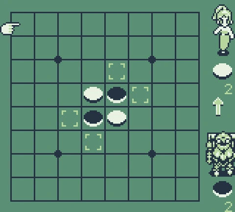 Othello Trigger Stage 2 - Classic Handheld Style Othello Trigger Game Boy Aesthetics - Retro Visual Design