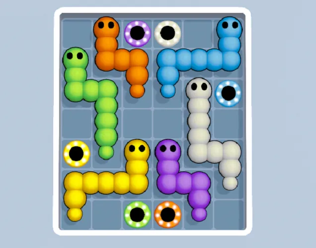 Snake Out Stage 2 - Navigate Multiple Snakes Snake Out Multi-Snake Puzzle - Coordinate Multiple Paths
