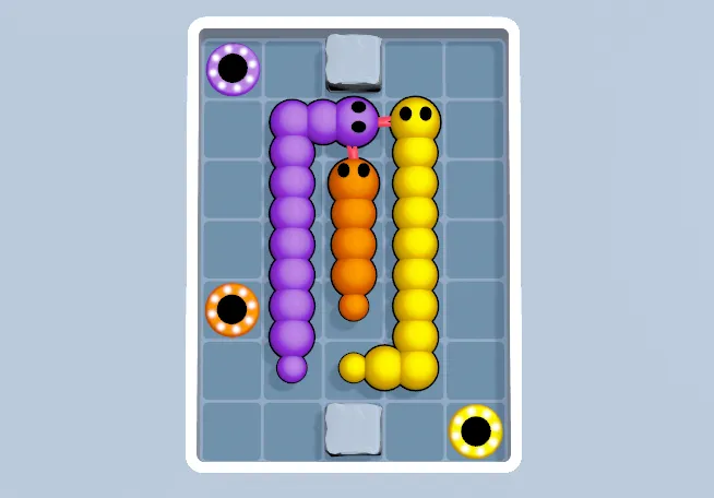 Snake Out Stage 4 - Expert-Level Snake Routing Snake Out Advanced Levels - Complex Snake Configurations