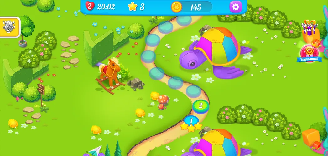 Toy Match 3 - Check Level Goals Toy Match 3 Level Start - View Your Objective