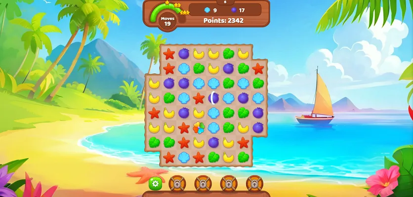 Tropical Match 2 Stage 3 - Strategic Thinking Tropical Match 2 Strategic Moves - Plan Your Swaps