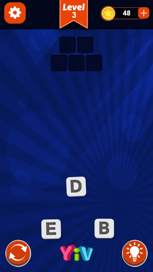 Word Connect Stage 1 - Game Interface Overview Word Connect Interface - Top Word Spaces and Bottom Letters