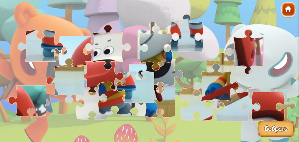 Cartoon Puzzle Stage 2 - Examine the Complete Picture Cartoon Puzzle Image Analysis - Study Colors and Characters