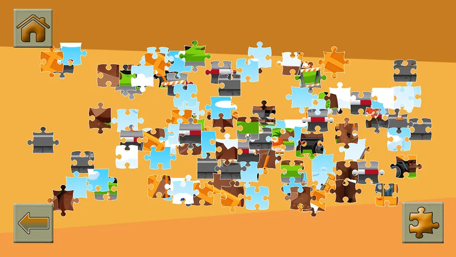 Construction Trucks Jigsaw - Completed Construction Vehicle Puzzle Construction Trucks Jigsaw Completion