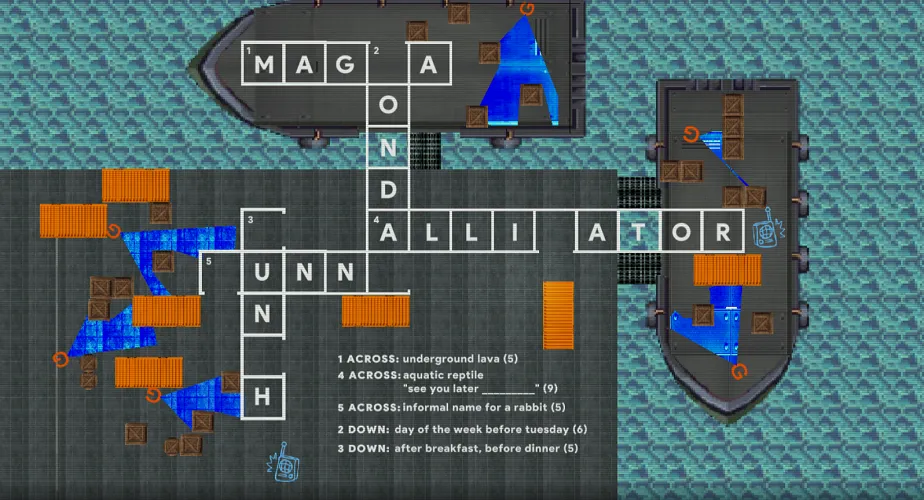 STEALTH CROSSWORD - Avoid Detection While Solving Clues STEALTH CROSSWORD Gameplay - Sneaking Past Guards